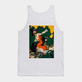 The Graceful Cyclist: A Bygone Era Tank Top